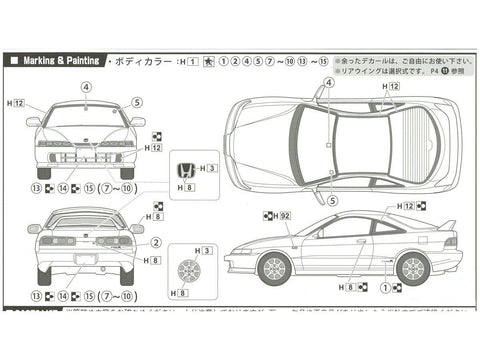 Fujimi Honda Integra Type-R DC2 1995 1/24 plastikinis rinkinys