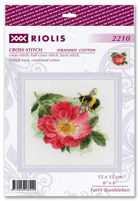 RIOLIS: Furry Bumblebee. Siuvinėjimo rinkinys iš RIOLIS Nr.: 2210 - HOBI.LT 🇱🇹