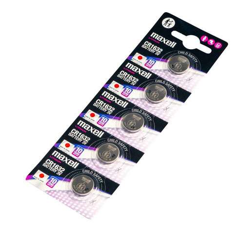 Maxell CR1632 3V ličio monetinės baterijos, rinkinys 5 vnt.