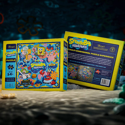 SpongeBob SquarePants 1000 detalių dėlionė – spalvingas Bikini Bottom
