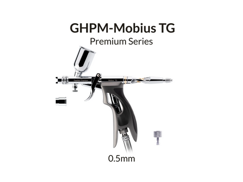 Gaahleri GHPM Mobius TG 0,5 mm trigerinis aerografas su ventiliatoriaus antgaliu