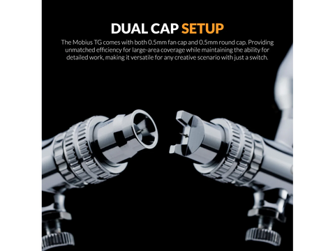 Gaahleri GHPM Mobius TG 0,5 mm trigerinis aerografas su ventiliatoriaus antgaliu