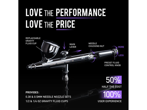 Gaahleri GHAD-39 Advanced aerografas, 0.35/0.5 mm, pradedantiesiems