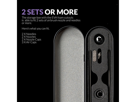 Gaahleri aerografo dalių dėžutė 40751 – kompaktiškas laikymo organizatorius