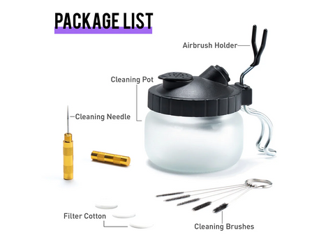 Gaahleri aerografo valymo indas su įrankiais – rinkinys 40157