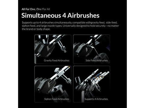 Gaahleri AirClamp Element XIII prisukamas aerografo laikiklis, CNC aliuminis