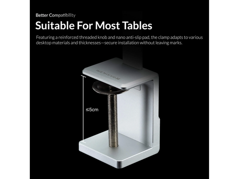 Gaahleri AirClamp Element XIII prisukamas aerografo laikiklis, CNC aliuminis