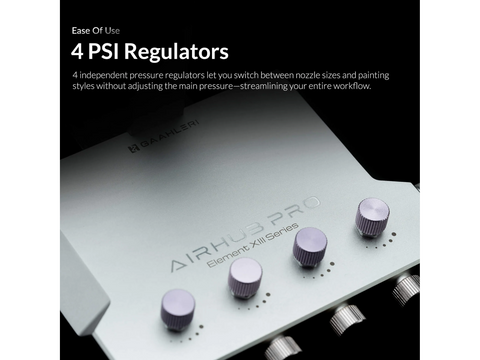 Gaahleri AirHub Pro aerografų stovas 4 vnt., aliuminis, slėgio valdymas