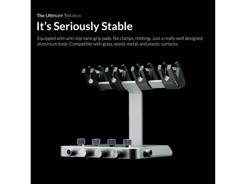 Gaahleri AirHub Pro aerografų stovas 4 vnt., aliuminis, slėgio valdymas