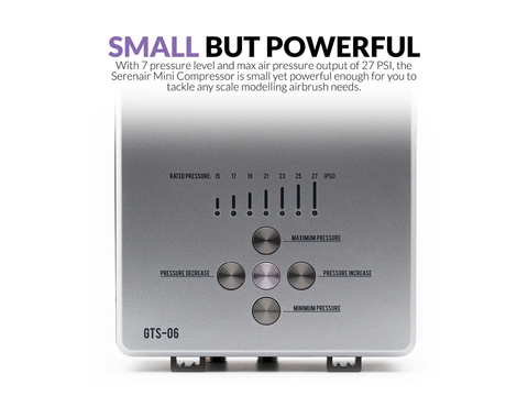 Gaahleri GTS-06 tylus mini kompresorius su aerografu, 7 lygiai, iki 27 PSI