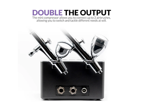 Gaahleri GTS-06 tylus mini kompresorius su aerografu, 7 lygiai, iki 27 PSI