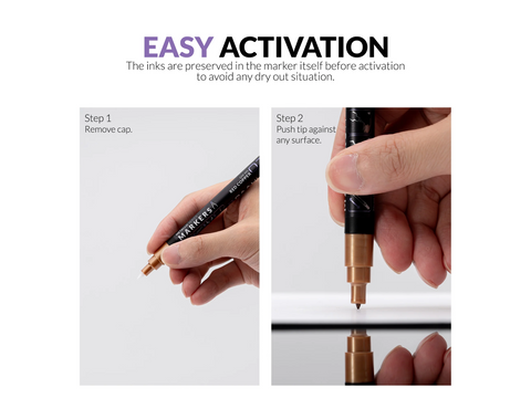 Gaahleri MS10 auksiniai metalinio blizgesio žymekliai, 2 vnt.