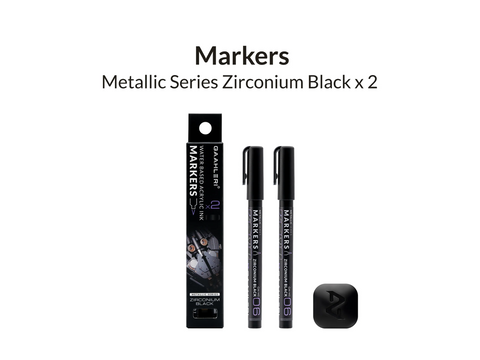 Gaahleri Metallic Series metaliniai žymekliai MS06, cirkonio juoda, 2 vnt