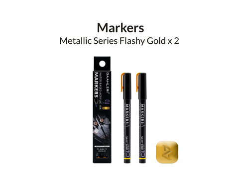 Gaahleri MS10 auksiniai metalinio blizgesio žymekliai, 2 vnt.