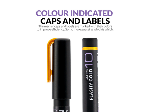 Gaahleri MS10 auksiniai metalinio blizgesio žymekliai, 2 vnt.