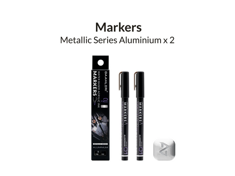 Gaahleri Metallic serijos žymekliai MS01 Aluminium, 2 vnt. (45008)