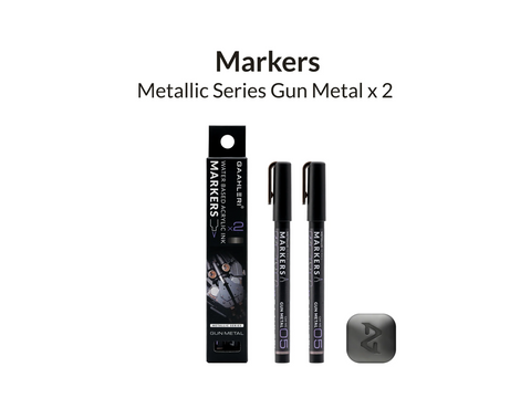 Gaahleri Metallic Series MS05 žymekliai Gun Metal, 2 vnt.