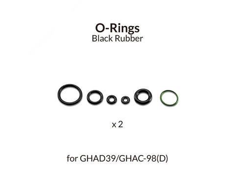 Gaahleri juodų O-žiedų komplektas aerografams GHAD-39/GHPM-65/GHAC-98D, 40430