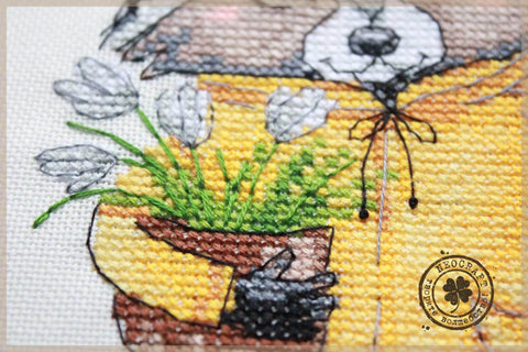 NeoCraft siuvinėjimo kryželiu rinkinys „Sodininkas“ 12×15 cm