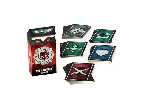 Warhammer 40,000 misijų kortų kaladė 2026–27 su žymekliais (EN)