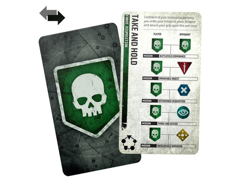 Warhammer 40,000 misijų kortų kaladė 2026–27 su žymekliais (EN)