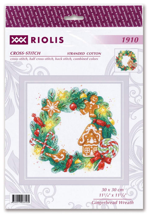 RIOLIS: Gingerbread Wreath siuvinėjimo rinkinys iš RIOLIS Nr.: 1910 - HOBI.LT 🇱🇹