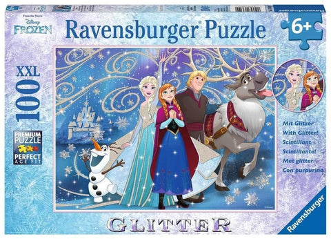 Ravensburger: Glittery Snow Jigsaw Puzzle (100pcs.) - RAVENSBURGER dėlionė - HOBI.LT 🇱🇹