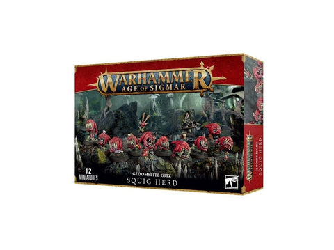 Warhammer Age of Sigmar: Gloomspite Gitz Squig Herd – 10+2 miniatiūrų rinkinys