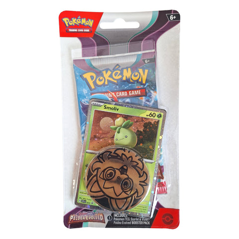 Pokémon Paldea Evolved Smoliv blisteris – kortų papildymas (EN)