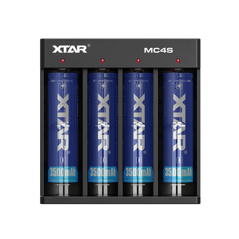 XTAR MC4S USB-C universalus baterijų įkroviklis 4 lizdams