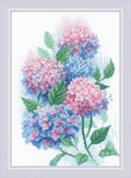 RIOLIS: Graceful Hydrangeas. Siuvinėjimo rinkinys iš RIOLIS Nr.: 2139 - HOBI.LT 🇱🇹