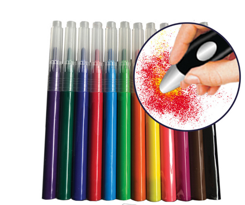 Splat Planet grafiti flomasterių papildymo rinkinys – 12 išskalbamų, netoksiškų spalvų audiniams, 5+