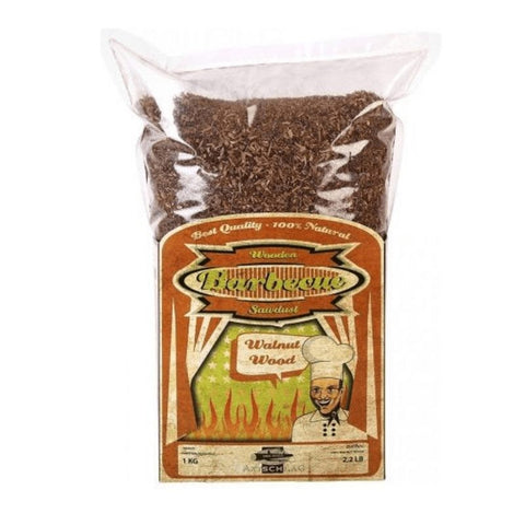 Barbekiu pjuvenos iš riešutmedžio 1 kg pakuotė, intensyvesnis dūmų aromatas, skirtos rūkymui ir kepimui