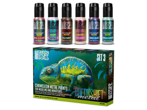 Green Stuff World chameleoniniai akriliniai dažai, rinkinys 6 spalvų