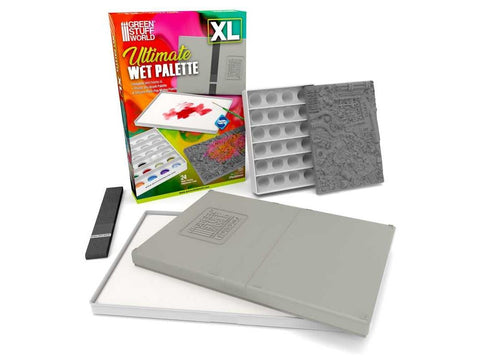 Green Stuff World šlapia paletė Ultimate XL su drybrush ir silikonine palete