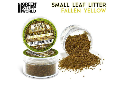Green Stuff World smulkūs geltoni lapeliai dioramoms 1–2 mm, 10 g