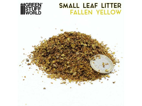 Green Stuff World smulkūs geltoni lapeliai dioramoms 1–2 mm, 10 g