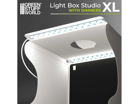 Green Stuff World Šviesdėžė XL – LED fotostudija, sulankstoma, USB 31x31x30 cm