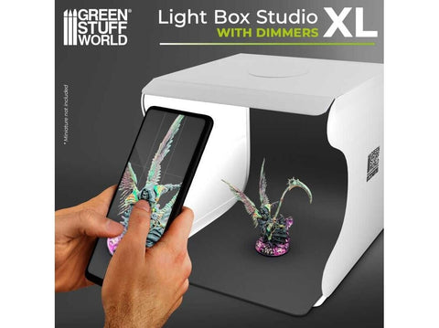 Green Stuff World Šviesdėžė XL – LED fotostudija, sulankstoma, USB 31x31x30 cm
