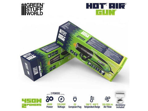 Green Stuff World karšto oro pistoletas 450W su stovu (280–450°C)