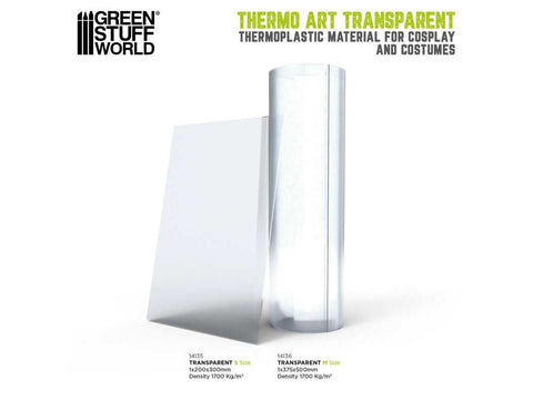Green Stuff World ThermoArt skaidri termoplastinė plokštė 200x300, 0,75 mm PETG