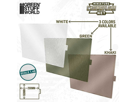 Green Stuff World miniatiūrų maskavimo tinklas chaki 1/48 (13512)