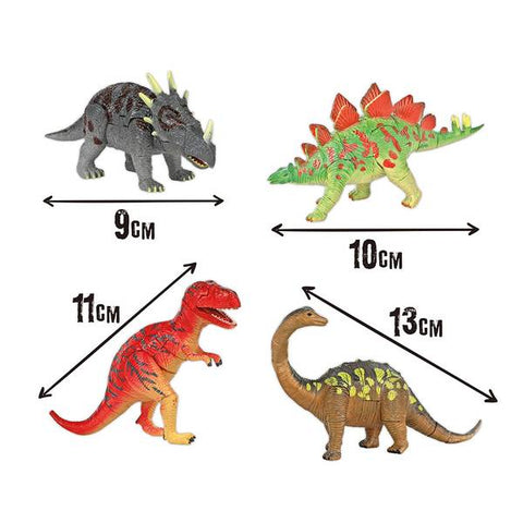 MEGA dinozaurų kasimo rinkinys – 4 dinozaurai kiaušiniuose, 20 cm, 8+
