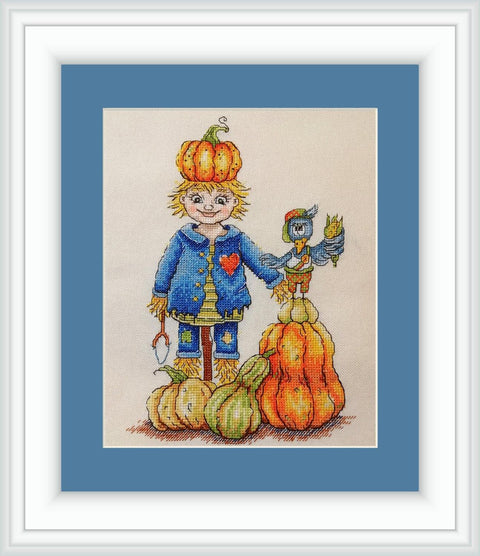 NeoCraft Siuvinėjimo kryželiu rinkinys „Moliūgų sargai“, 16x25 cm, Zweigart