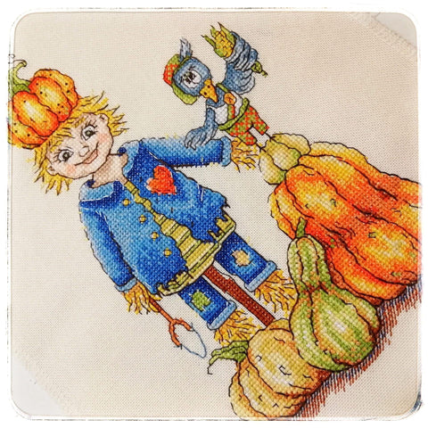 NeoCraft Siuvinėjimo kryželiu rinkinys „Moliūgų sargai“, 16x25 cm, Zweigart