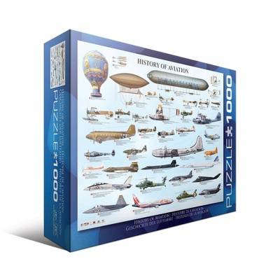 Aviacijos istorijos dėlionė 1000 dalių, 50x70 cm – įkvepiantis iššūkis suaugusiems
