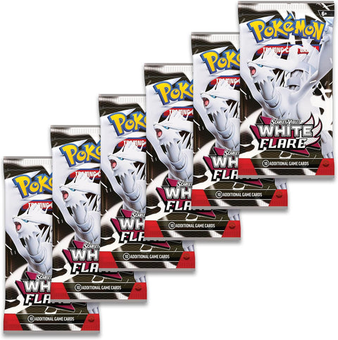 Pokémon TCG Scarlet & Violet White Flare – 6 papildymo pakeliai