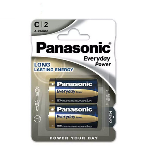 Panasonic C LR14 šarminės baterijos 1.5V, 2 vnt. rinkinys