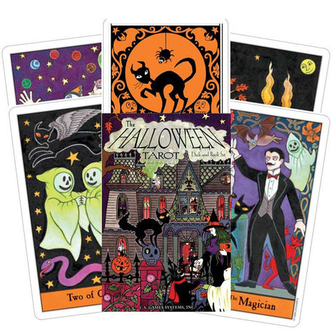 US Games Systems: Halloween Deck book set Tarot kortų ir knygos rinkinys - HOBI.LT 🇱🇹