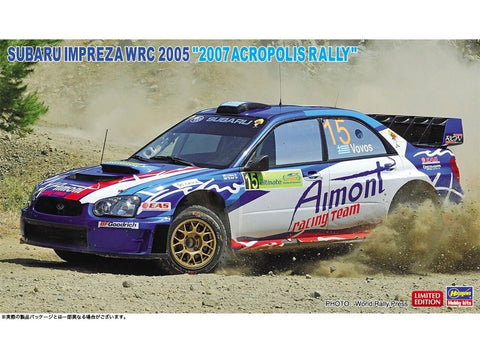 Hasegawa Subaru Impreza WRC 2005–2007 Acropolis Rally 1/24 surinkimo rinkinys
